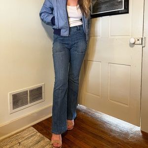 FRAME boot cut jeans with side zip